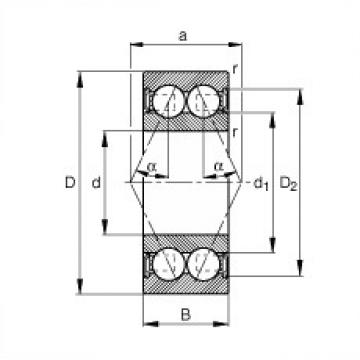 roulements 3808-B-2RSR-TVH FAG