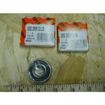 Lot of 2 FAG 6202-2Z 6202.2RSR.C3.L38 Ball NTN JAPAN BEARING 15x35mm Free Shipping!