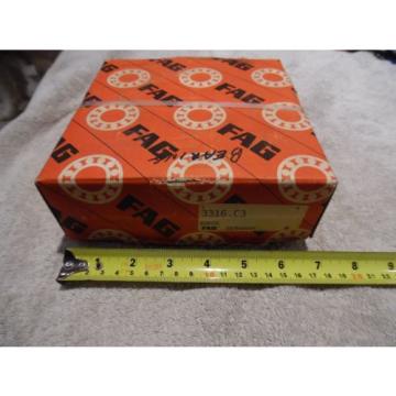 Fag Bearing 3316C3, 3316.C3 OD 80 (mm) x170 (mm) x 68.3 (mm) NIB factory Sealed