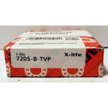 1 NEW FAG 7205-B-TVP X-LIFE ANGULAR CONTACT BEARING