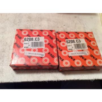 2-FAG /NTN JAPAN BEARING #6208.c3,30 day warranty, free shipping lower 48!