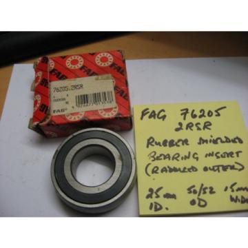 FAG 76205 2RSR ball bearing. Rubber shielded.  Radiused outer.