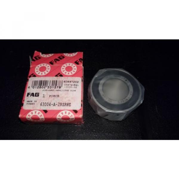 FAG Deep Groove Bearing,Sealed Sides , 20x42x16mm, 63004-A-2RSR NIB #4 image