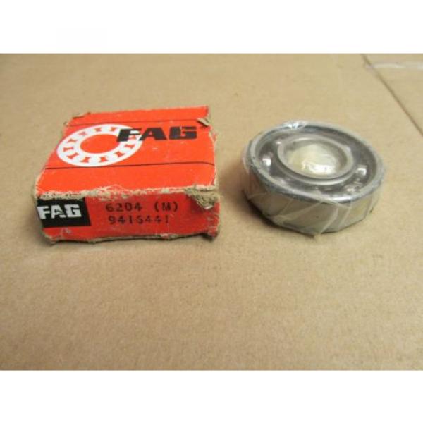 NIB FAG 6204 BEARING NO SHIELDS 6204M 20x47x14 mm #3 image