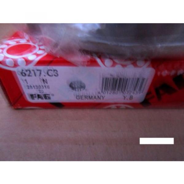 Fag 6217 C3 , Single Row Ball Bearing(=2 SKF,NSK ,NTN,Timken/Fafnir 217K) #2 image