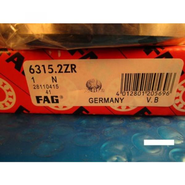 Fag 6315-2ZR, Single Row Radial Bearing (=2 SKF 2Z, NSK ZZ,NTN,Fafnir 315 KDD) #3 image