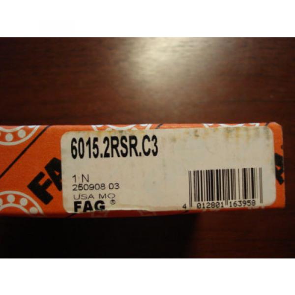 FAG Deep Groove Bearing Sealed, 75mm x 115mm x 20mm, 6015.2RSR.C3, 4022eGE1 #5 image