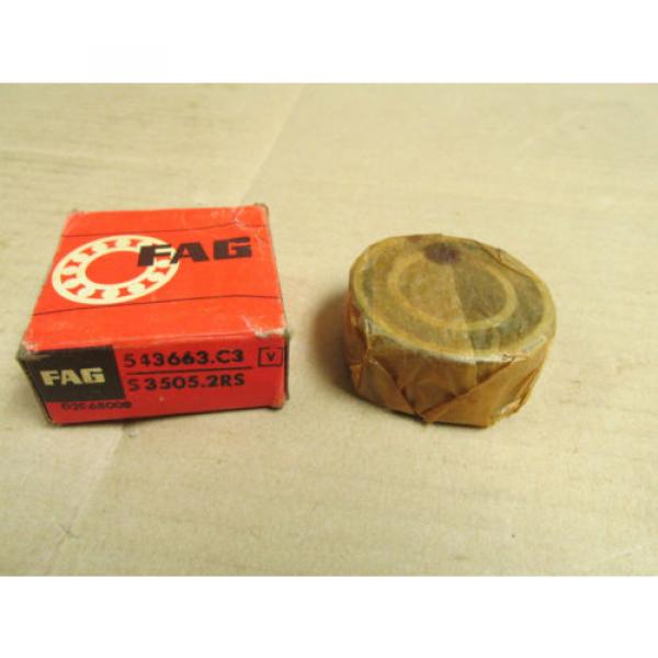 NIB FAG S35052RSC3 BEARING RUBBER SEALED S 3505 2RS C3 35052RS 25x52x20.7 mm #3 image