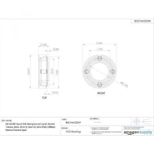 FAG NTN JAPAN BEARING FAG 320/28X Tapered Roller Bearing Cone and Cup Set, Standard #5 image