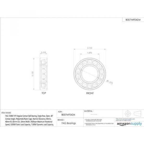 FAG 7208B-TVP Angular Contact Ball Bearing Metric FAG Bearing #5 image