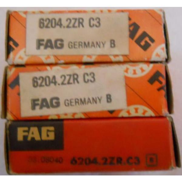 New NIB (surplus old stock) Lot of 3 NTN JAPAN BEARING FAG 6204 2ZRC3 62042ZRC3 #4 image