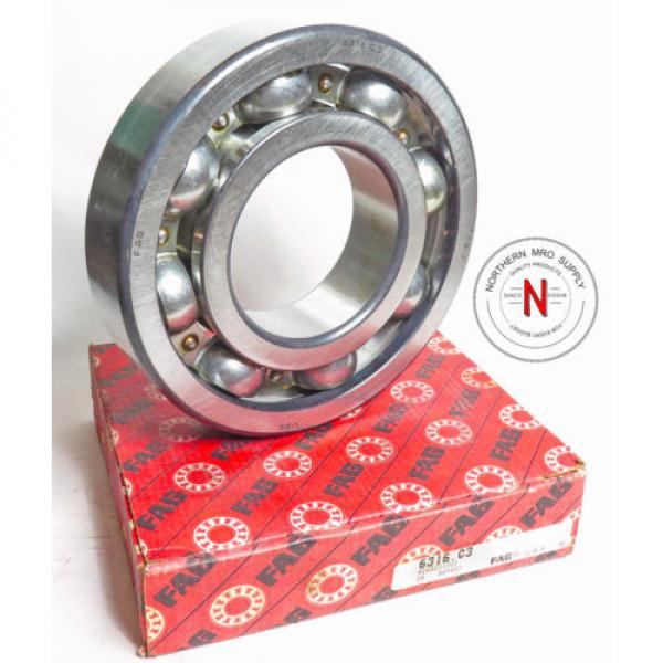 FAG 6316-C3 RADIAL DEEP GROOVE BALL BEARING, 80mm x 170mm x 39mm, FIT C3 #4 image