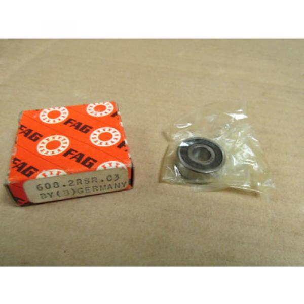 NIB FAG 608 2RSR C3 BEARING RUBBER SEALED 6082RSRC3 6082RS 608A 8x22x7 mm #3 image